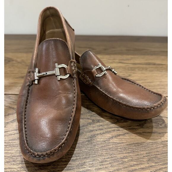 MERCANTI FLORENTINI Relaxed mens shoes Driving Shoes Loafers Brown Size 11M - Picture 1 of 11